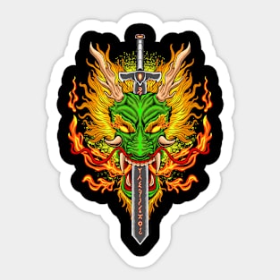 dragon fire sword Sticker